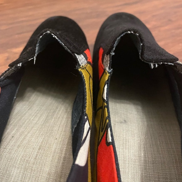 African Pattern Black Suede Unique Streetwear Luxury Slip-On Shoes Women’s 10 - Picture 8 of 9